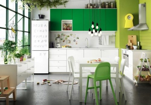 Cocinas verdes - 35 imágenes de diferentes tonalidades