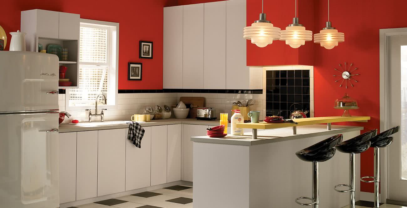 Cocinas rojas - 40 fotos y combinaciones de colores