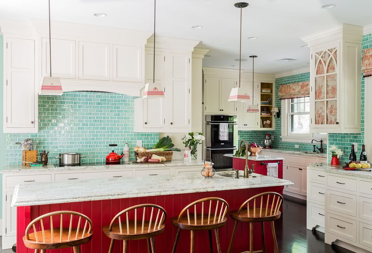 Cocinas rojas - 40 fotos y combinaciones de colores