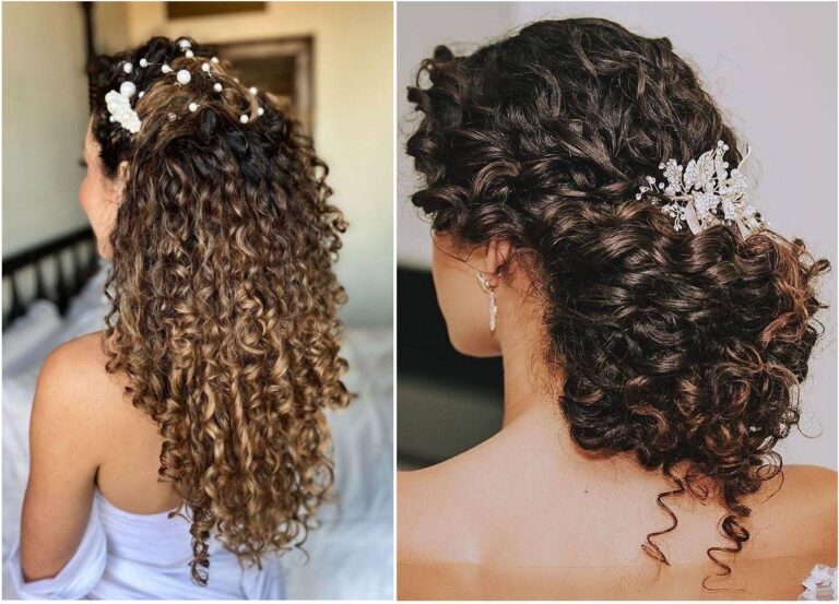 Peinados para novias de cabello rizado u ondulado
